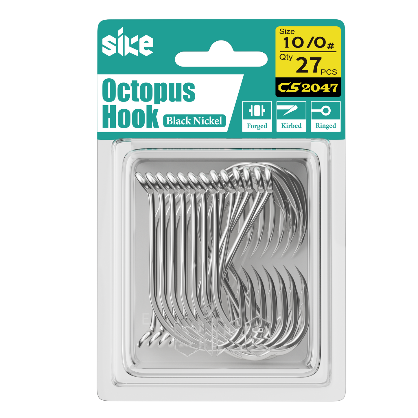 Sike Octopus Hook - Black Nickel CS2047