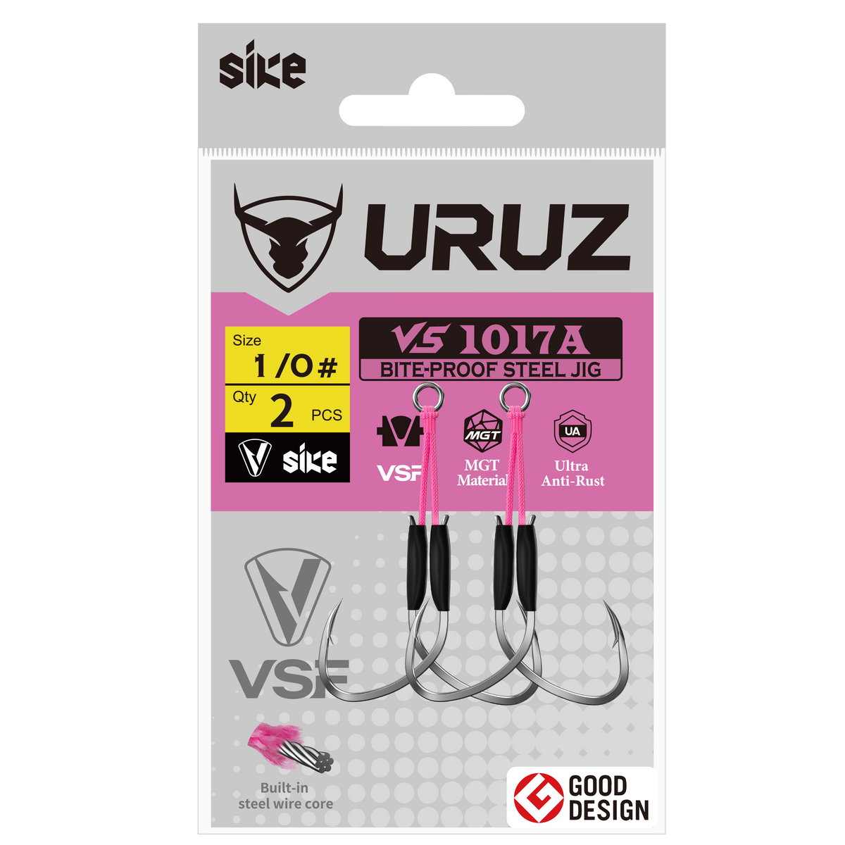 Sike URUZ Steel Wire Core Assits Hooks VS1017A Super Anti Rust
