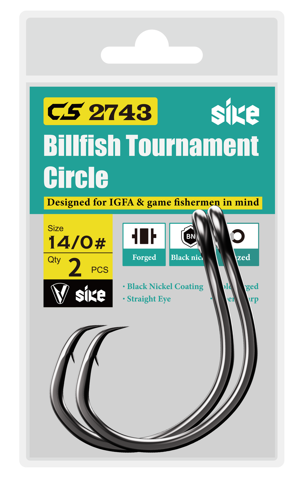 Sike Bill Fish Tournament Circle - Welded Eye Super Anti Rust CS2743