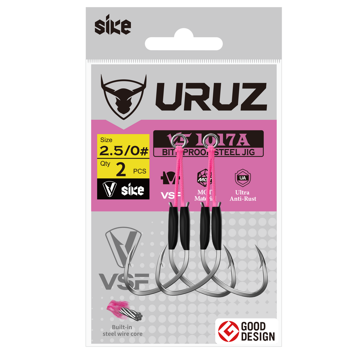 Sike URUZ Steel Wire Core Assits Hooks VS1017A Super Anti Rust