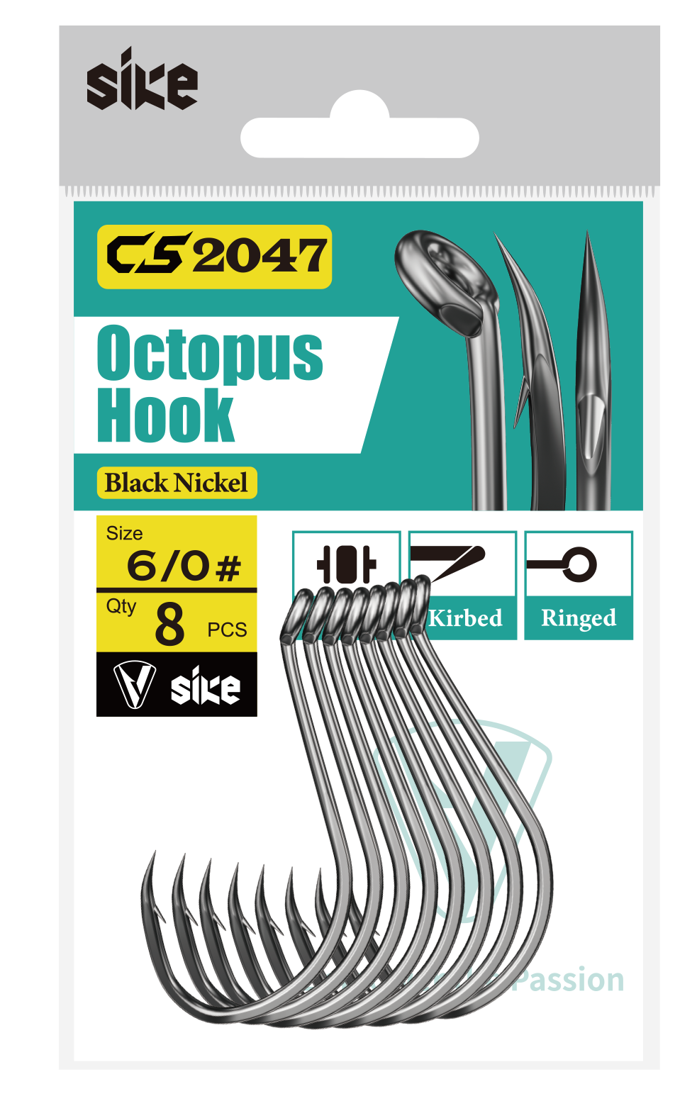 Sike Octopus Hook - Black Nickel CS2047
