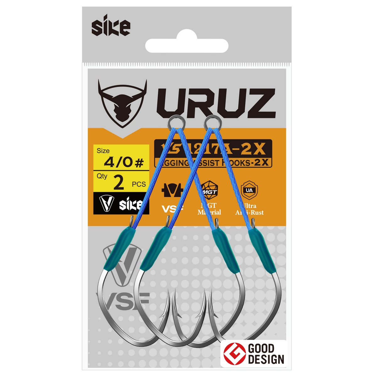 Sike URUZ Twin Sync Assist Hooks VS1217A-2X Super Anti Rust