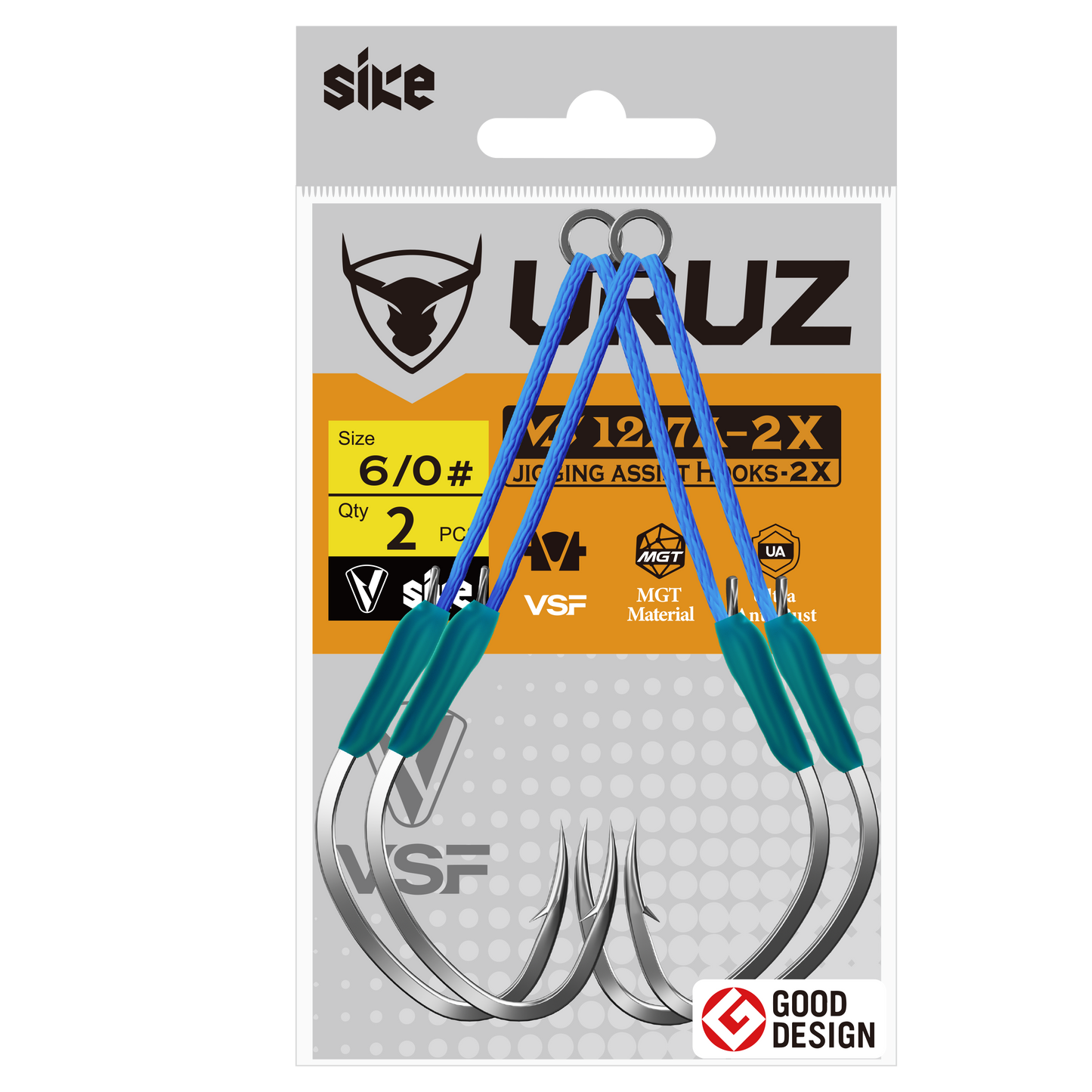 Sike URUZ Twin Sync Assist Hooks VS1217A-2X Super Anti Rust