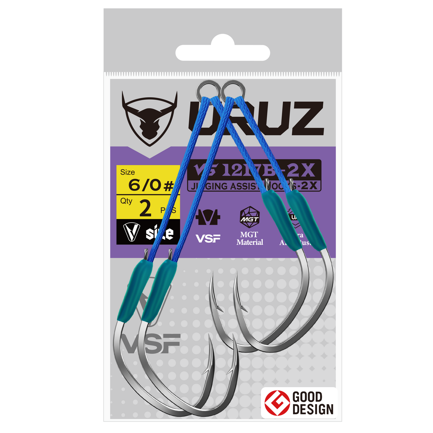 Sike URUZ Twin Offset Assist Hooks VS1217B-2X Super Anti Rust