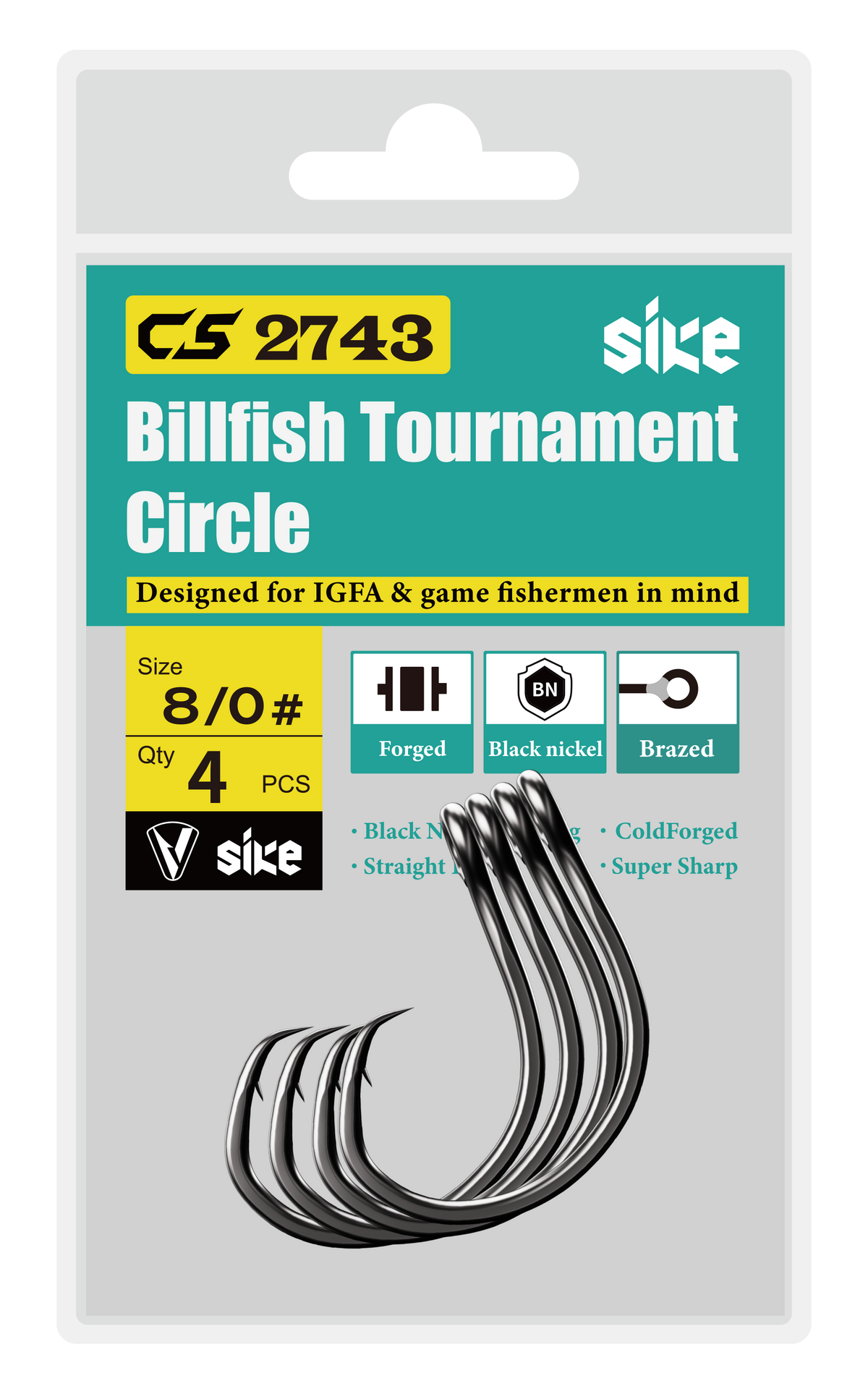 Sike Bill Fish Tournament Circle - Welded Eye Super Anti Rust CS2743