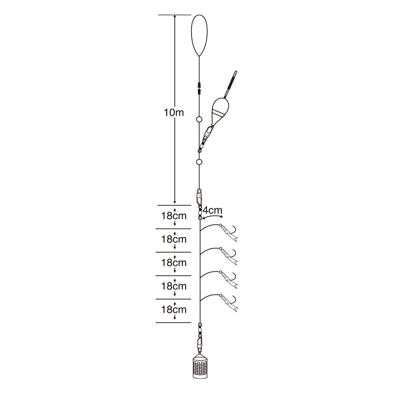 Sasame Sabiki Float Rig S-552