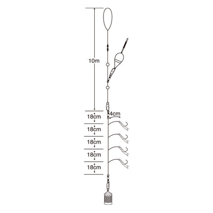 Sasame Sabiki Float Rig S-552