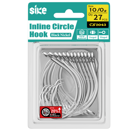 Sike Inline Circle Hook - Black Nickel CS2043