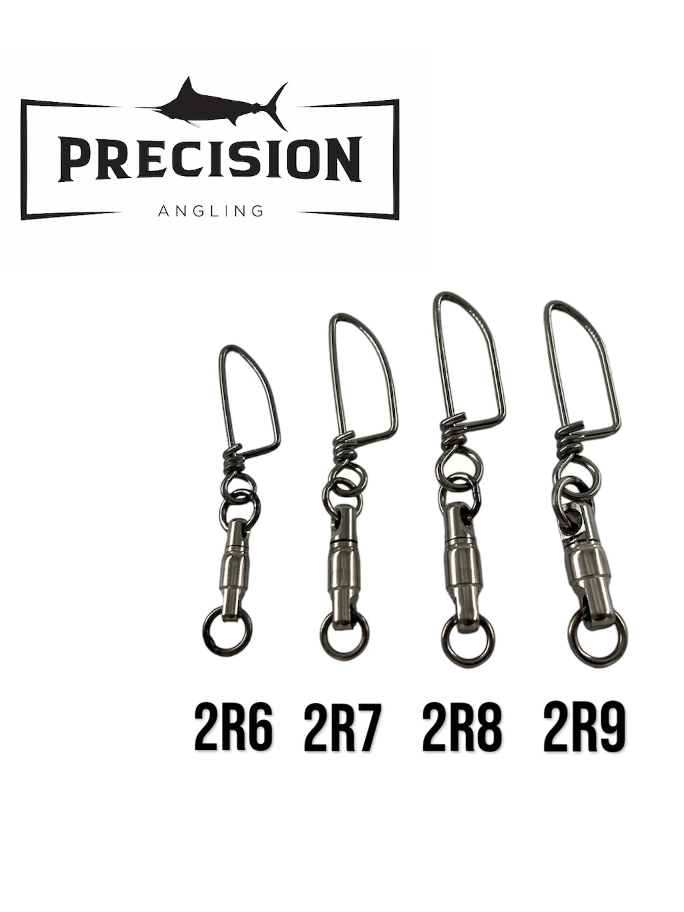 Precision Angling Heavy Duty Ball Bearing Swivel With Clip